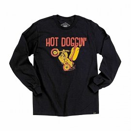 Hot Doggin' Longsleeve T-Shirt - Black