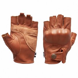 Gloves - Half Protect Leather Brown