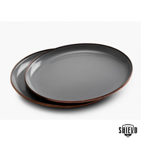 Enamel Salad Plate Set - Grey CKW-374