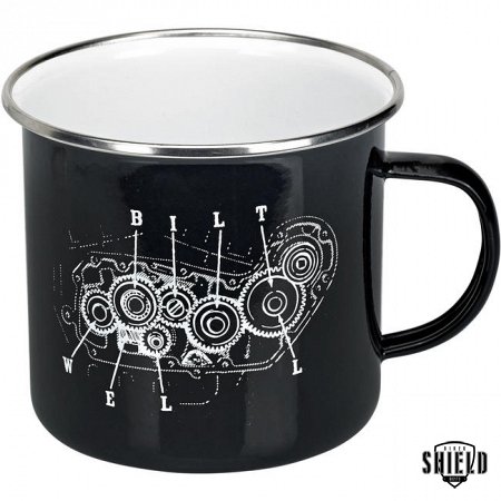 Biltwell Camp Mug - Quad Black/White 18oz