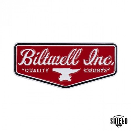 Enamel Pin Shield - Red/White