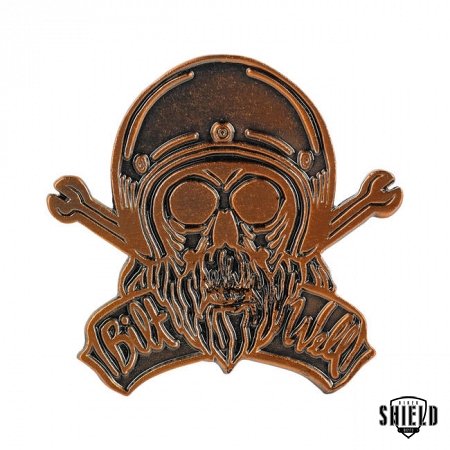 Enamel Pin Skull - Bronze