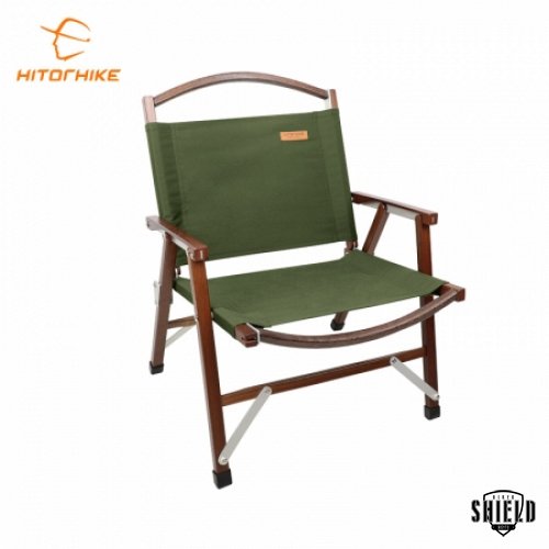 HitorHike White Oak Folding Chair - Olive