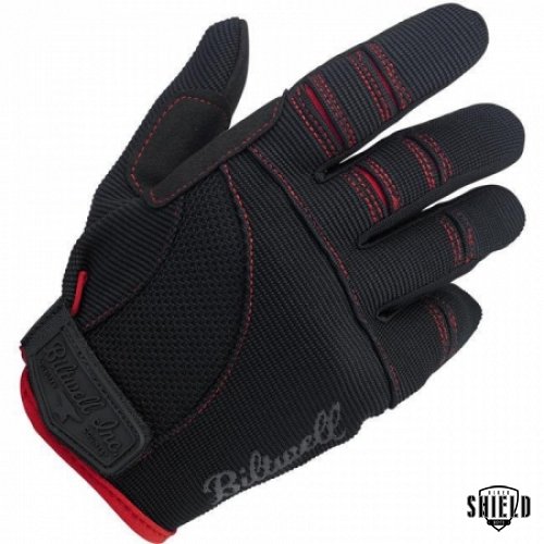 Biltwell Moto Gloves - Black Red