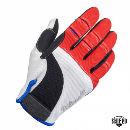 Biltwell Moto Gloves - Red/White/Blue