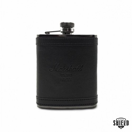 Marshall Leather Flask - Nickel Grey