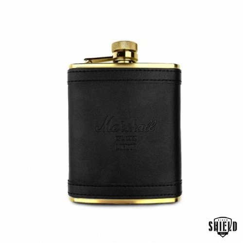 Marshall Leather Flask - Gold