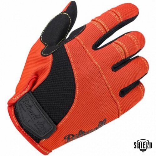 Moto Gloves - Orange Black Yellow